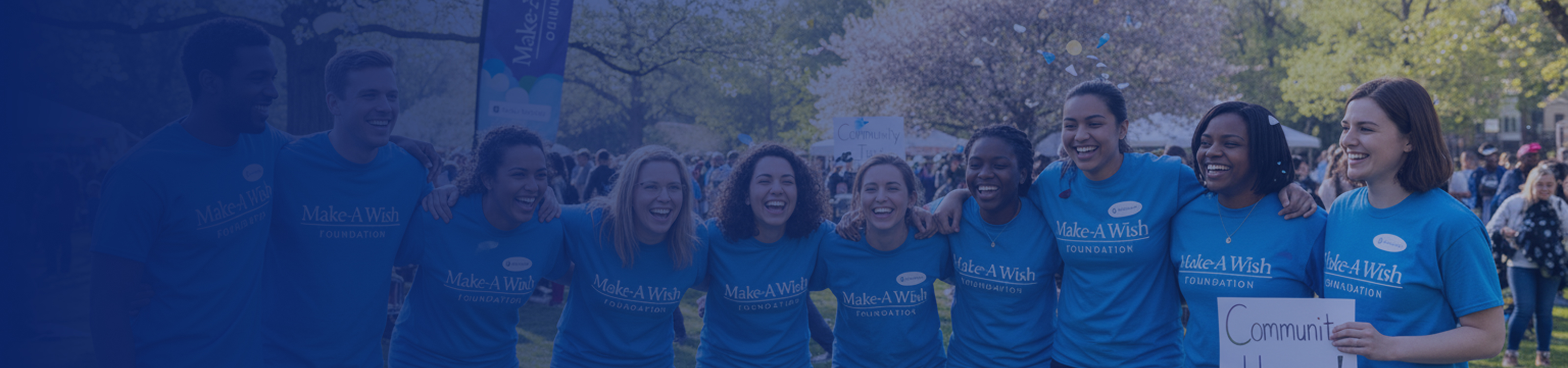 Voluntarios de Make-A-Wish reunidos en una actividad